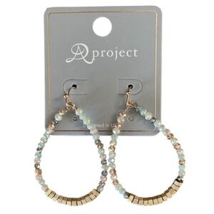Gold Hoop Earrings (with pretty beads)— AD Project